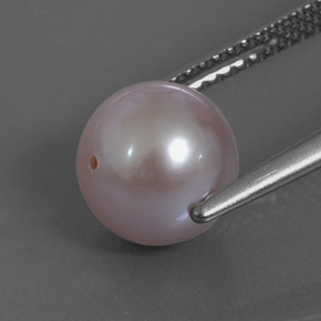 Perla rosa natural de 3,64 ct, esfera / bola, opaco
