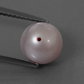 Perla rosa natural de 3,42 ct, esfera / bola, opaco
