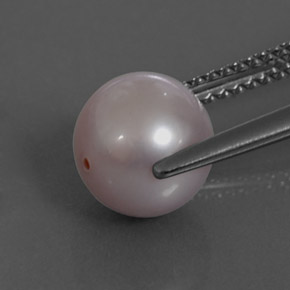 Perla rosa natural de 3,42 ct, esfera / bola, opaco