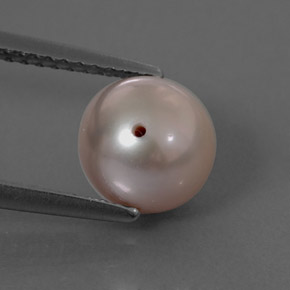 Perla rosa natural de 2,97 ct, esfera / bola, opaco