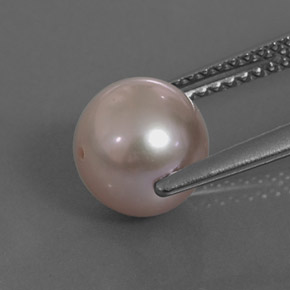 Perla rosa natural de 2,97 ct, esfera / bola, opaco