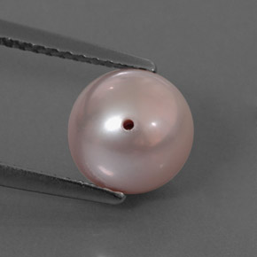 Perla rosa natural de 3,25 ct, esfera / bola, opaco