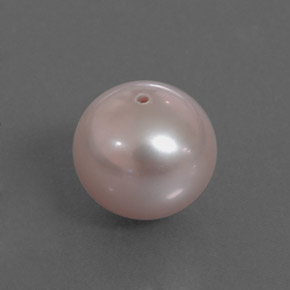 Perla rosa natural de 3,25 ct, esfera / bola, opaco