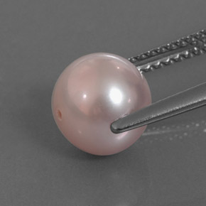 Perla rosa natural de 3,25 ct, esfera / bola, opaco
