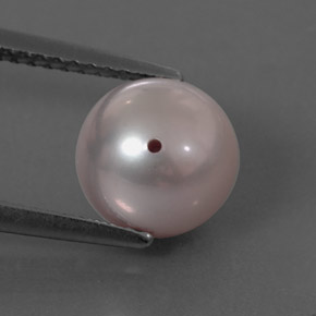 Perla rosa natural de 3,55 ct, esfera / bola, opaco