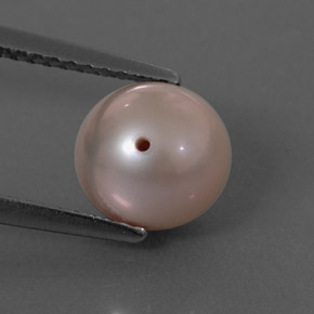 Perla plateado natural de 3,16 ct, esfera / bola, opaco