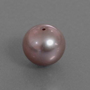 Perla rosa natural de 2,96 ct, esfera / bola, opaco