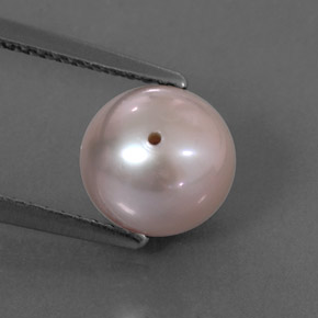 Perla rosa natural de 3,35 ct, esfera / bola, opaco