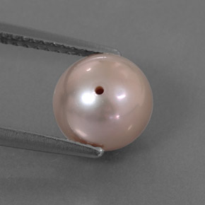 Perla rosa natural de 3,31 ct, esfera / bola, opaco