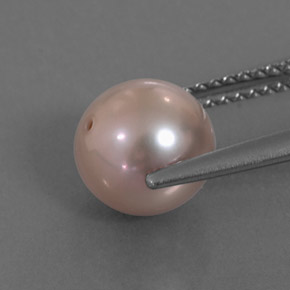 Perla rosa natural de 3,31 ct, esfera / bola, opaco