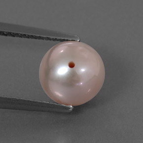 Perla rosa natural de 2,91 ct, esfera / bola, opaco
