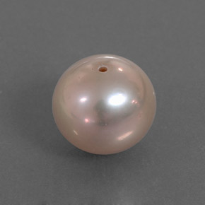 Perla Rosado plateado natural de 3.65 ct, Esfera / Bola, Opaco