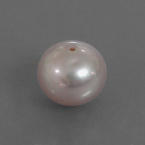 Perla Rosado plateado natural de 3.02 ct, Esfera / Bola, Opaco