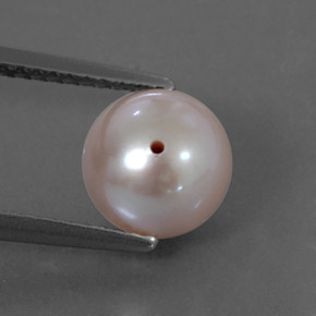 Perla rosa natural de 3,25 ct, esfera / bola, opaco