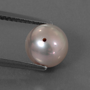 Perla rosa natural de 3,37 ct, esfera / bola, opaco