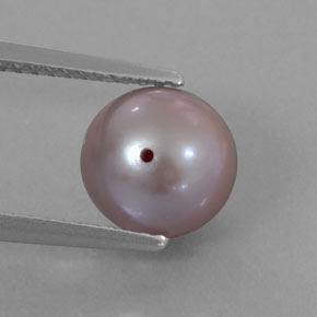 Perla rosa natural de 3,52 ct, esfera / bola, opaco