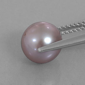 Perla rosa natural de 3,52 ct, esfera / bola, opaco