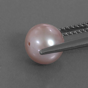 Perla rosa natural de 2,94 ct, esfera / bola, opaco