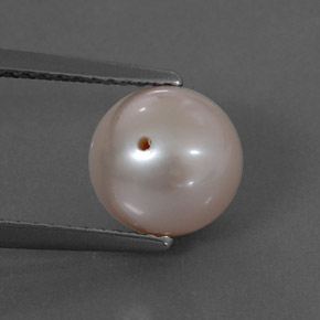 Perla rosa natural de 3,30 ct, esfera / bola, opaco