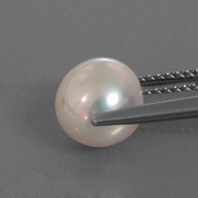 Perla rosa natural de 3,17 ct, esfera / bola, opaco