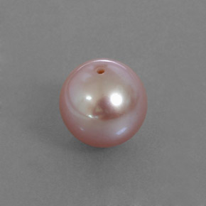 Perla rosa natural de 2,88 ct, esfera / bola, opaco