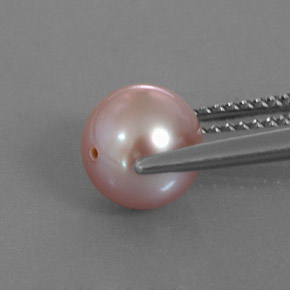 Perla rosa natural de 2,88 ct, esfera / bola, opaco