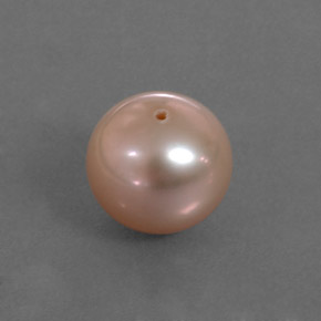 Perla rosa natural de 3,21 ct, esfera / bola, opaco