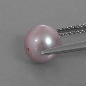 Perla rosa natural de 3,00 ct, esfera / bola, opaco