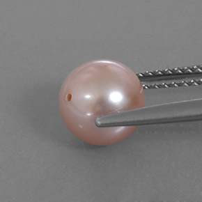 Perla Rosado crema natural de 2.85 ct, Esfera / Bola, Opaco