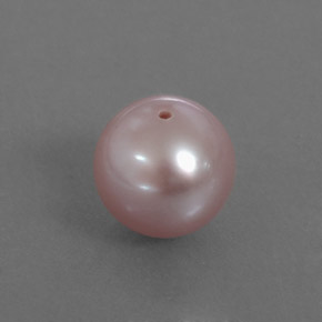 Perla rosa natural de 3,11 ct, esfera / bola, opaco