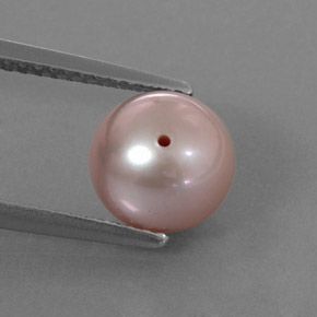Perla rosa natural de 3,37 ct, esfera / bola, opaco
