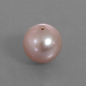 Perla rosa natural de 3,37 ct, esfera / bola, opaco