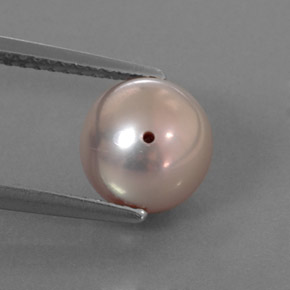 Perla gris natural de 3,53 ct, esfera / bola, opaco