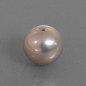 Perla gris natural de 3,53 ct, esfera / bola, opaco