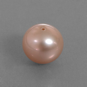 Perla Rosado plateado natural de 3.53 ct, Esfera / Bola, Opaco