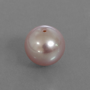 Perla Plateado rosado natural de 3.29 ct, Esfera / Bola, Opaco