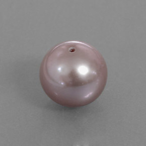 Perla Rosado plateado natural de 3.48 ct, Esfera / Bola, Opaco