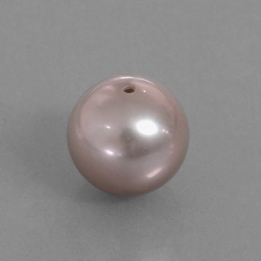 Perla Plateado rosado natural de 3.43 ct, Esfera / Bola, Opaco