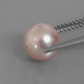 Perla rosa natural de 3,05 ct, esfera / bola, opaco
