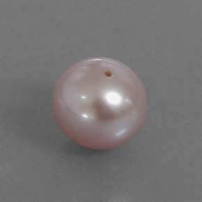 Perla Rosado plateado natural de 3.53 ct, Esfera / Bola, Opaco