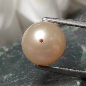Perla gris natural de 3,52 ct, esfera / bola, opaco