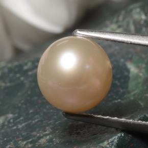 Perla gris natural de 3,52 ct, esfera / bola, opaco