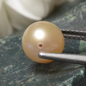 Perla gris natural de 3,52 ct, esfera / bola, opaco