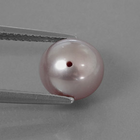 Perla gris natural de 3,19 ct, esfera / bola, opaco