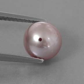 Perla rosa natural de 3,32 ct, esfera / bola, opaco