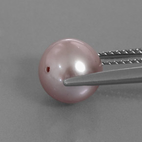 Perla rosa natural de 3,32 ct, esfera / bola, opaco