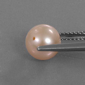 Perla rosa natural de 2,91 ct, esfera / bola, opaco