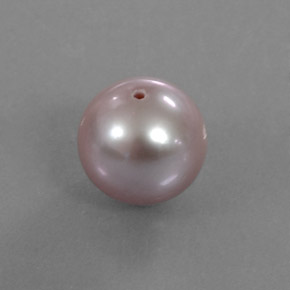 Perla Plateado rosado natural de 3.45 ct, Esfera / Bola, Opaco