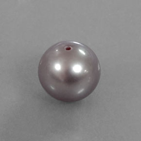 Perla Plateado rosado natural de 3.30 ct, Esfera / Bola, Opaco