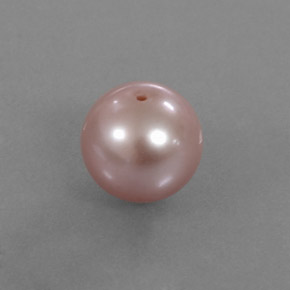 Perla Rosado plateado natural de 2.89 ct, Esfera / Bola, Opaco